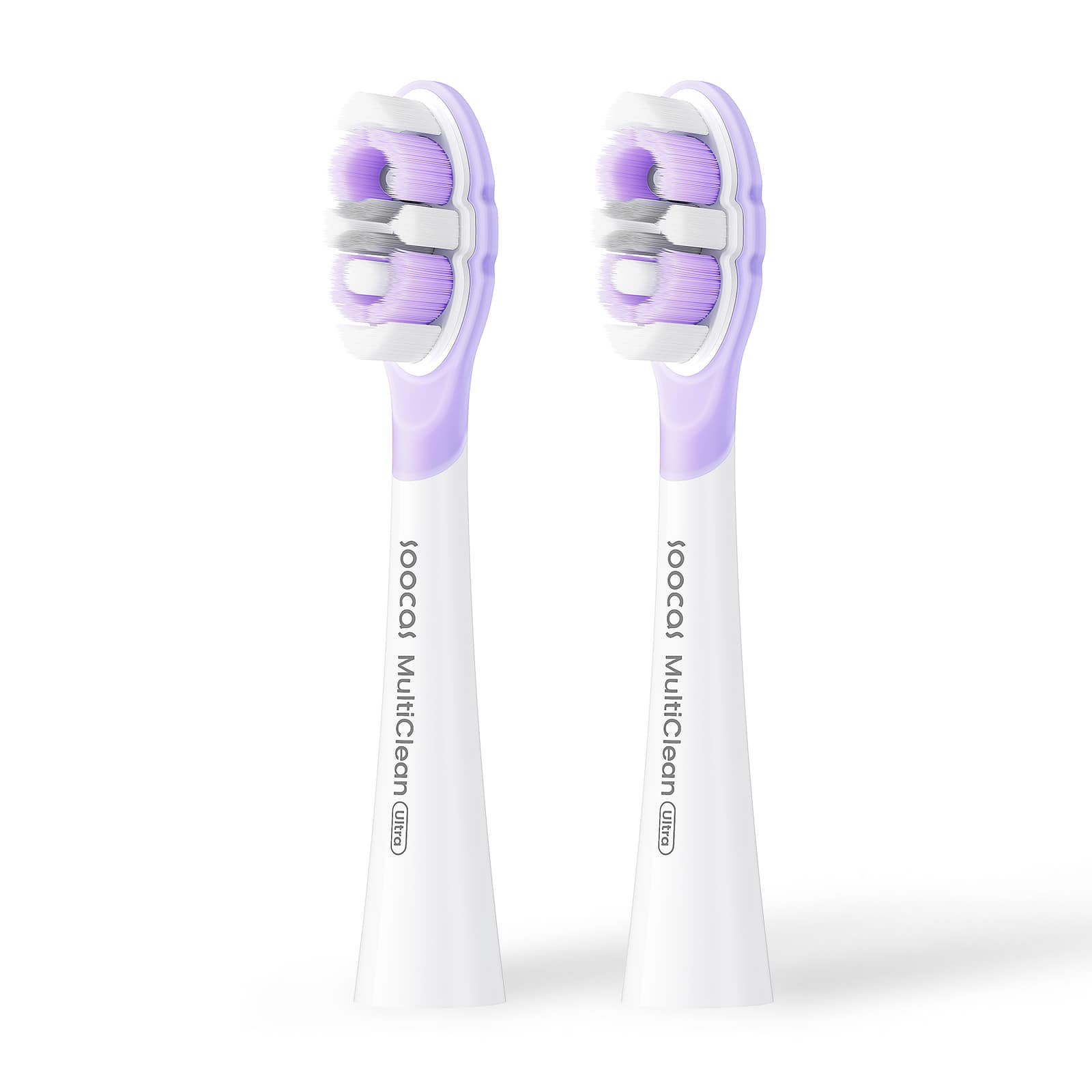 Soocas - Multiclean Ultra Soft Electric Toothbrush Replacement Heads, Compatible with both NEOS II and NEOS II Ultra - White