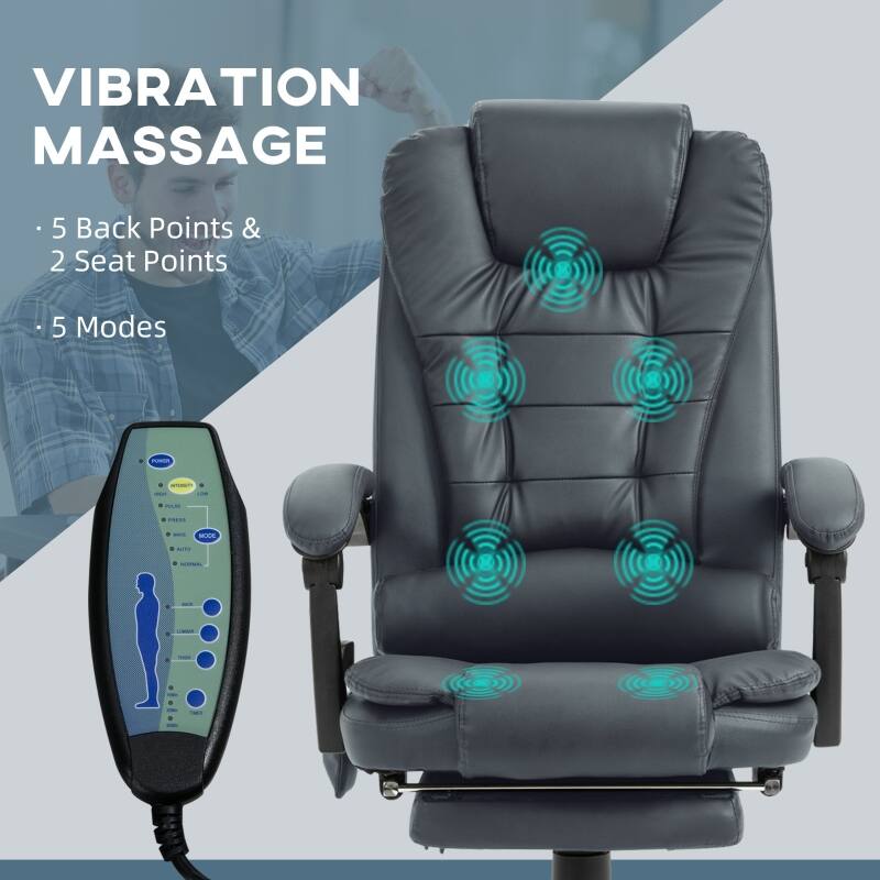 VIBRATION MASSAGE  
- 5 Back Points & 2 Seat Points  
- 5 Modes