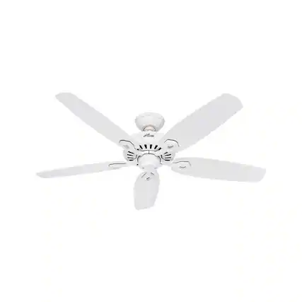 Front. Hunter - Hunter Builder 52 in. Snow White White Indoor Ceiling Fan.