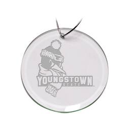 Jardine - Youngstown State Penguins 3'' Round Glass Ornament - Multicolor