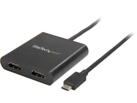 Front. StarTech.com - StarTech.com MSTCDP122HD 2-Port USB-C to HDMI MST Hub - 4K 30Hz Dual Monitor Splitter (Win & Thunderbolt 3).