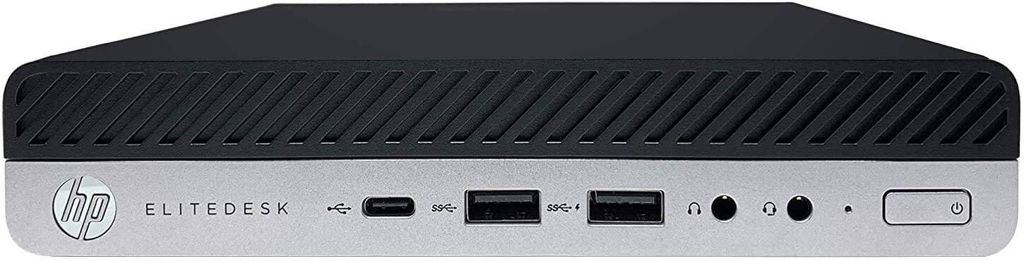 HP - Refurbished Excellent - EliteDesk 800G4 Mini i7-8700T 16GB 256GB SSD Windows 11 Pro - Black