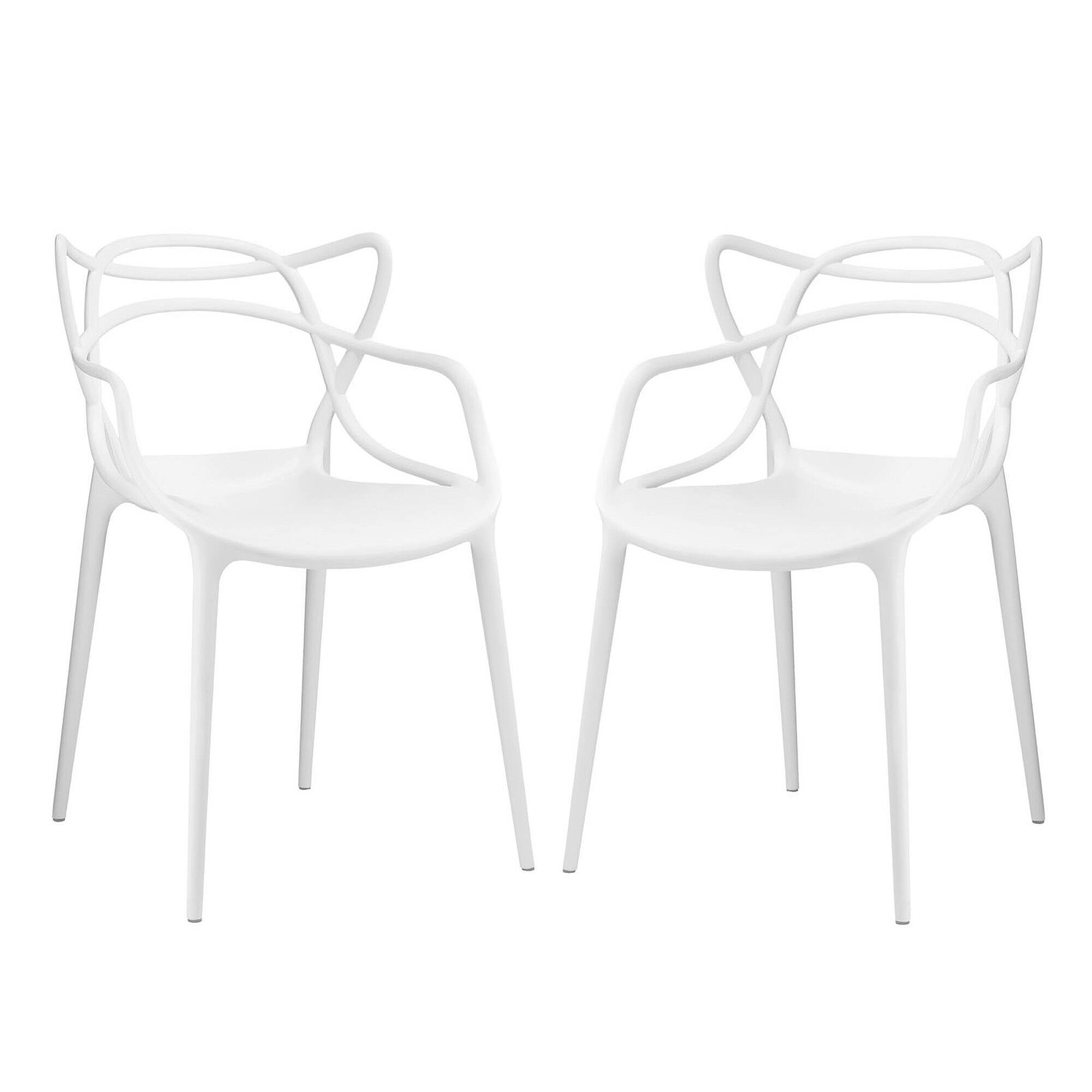 Entangled Dining Set Set of 2 by Modway - White