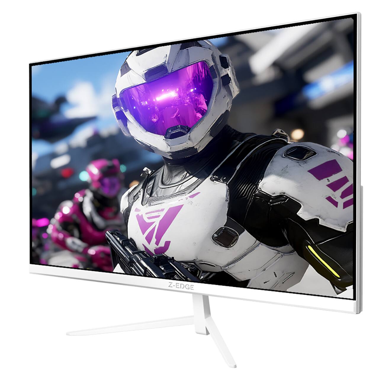 Angle. Z-Edge - 24 inch FHD 1920x1080 240Hz 1ms IPS Gaming Monitor, HDMI 2.0 + DP 1.4 (White) - White.