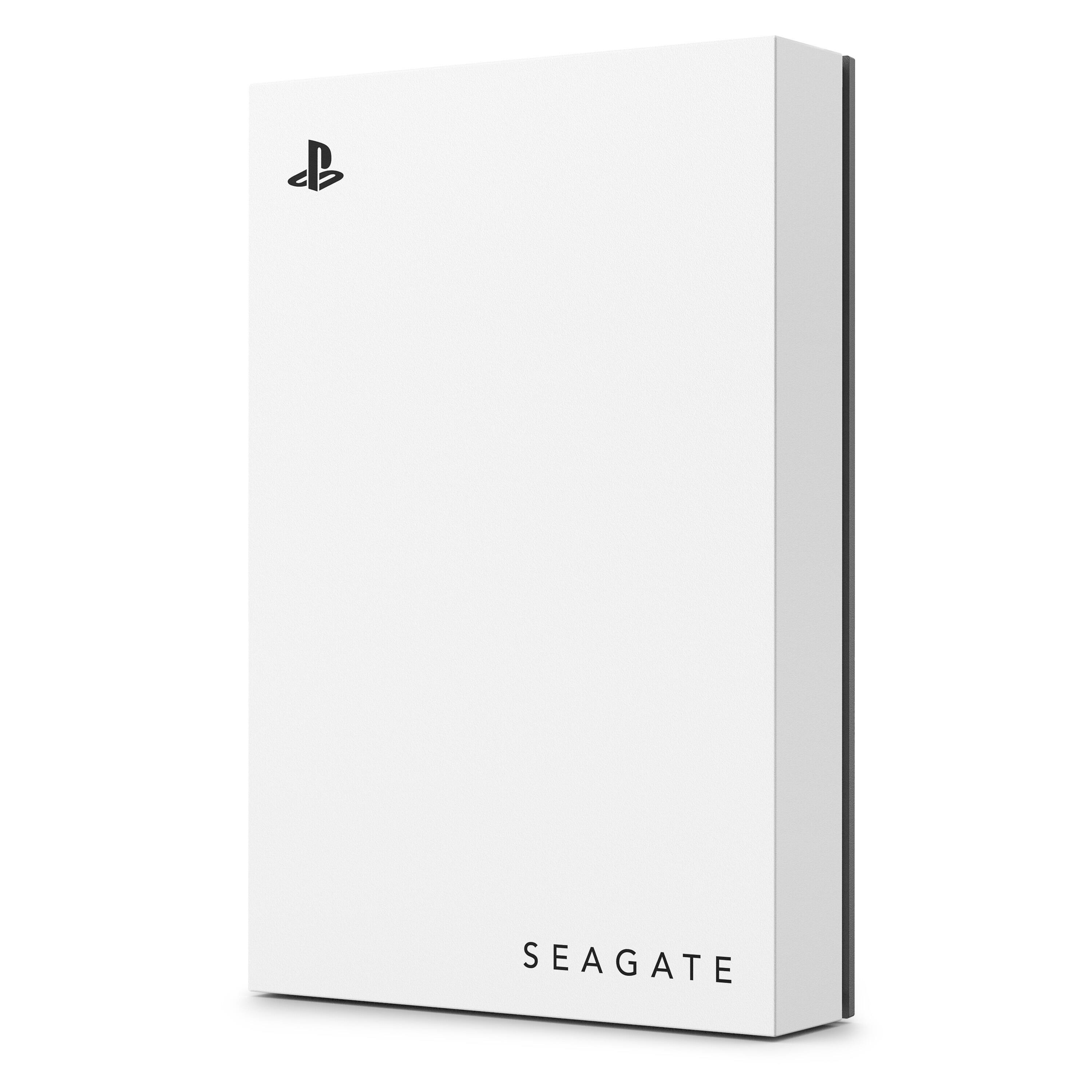 Alt View 12. Seagate - Game Drive for PlayStation Consoles 5TB External USB 3.2 Gen 1 Portable Hard Drive with Blue LED Lighting - White.