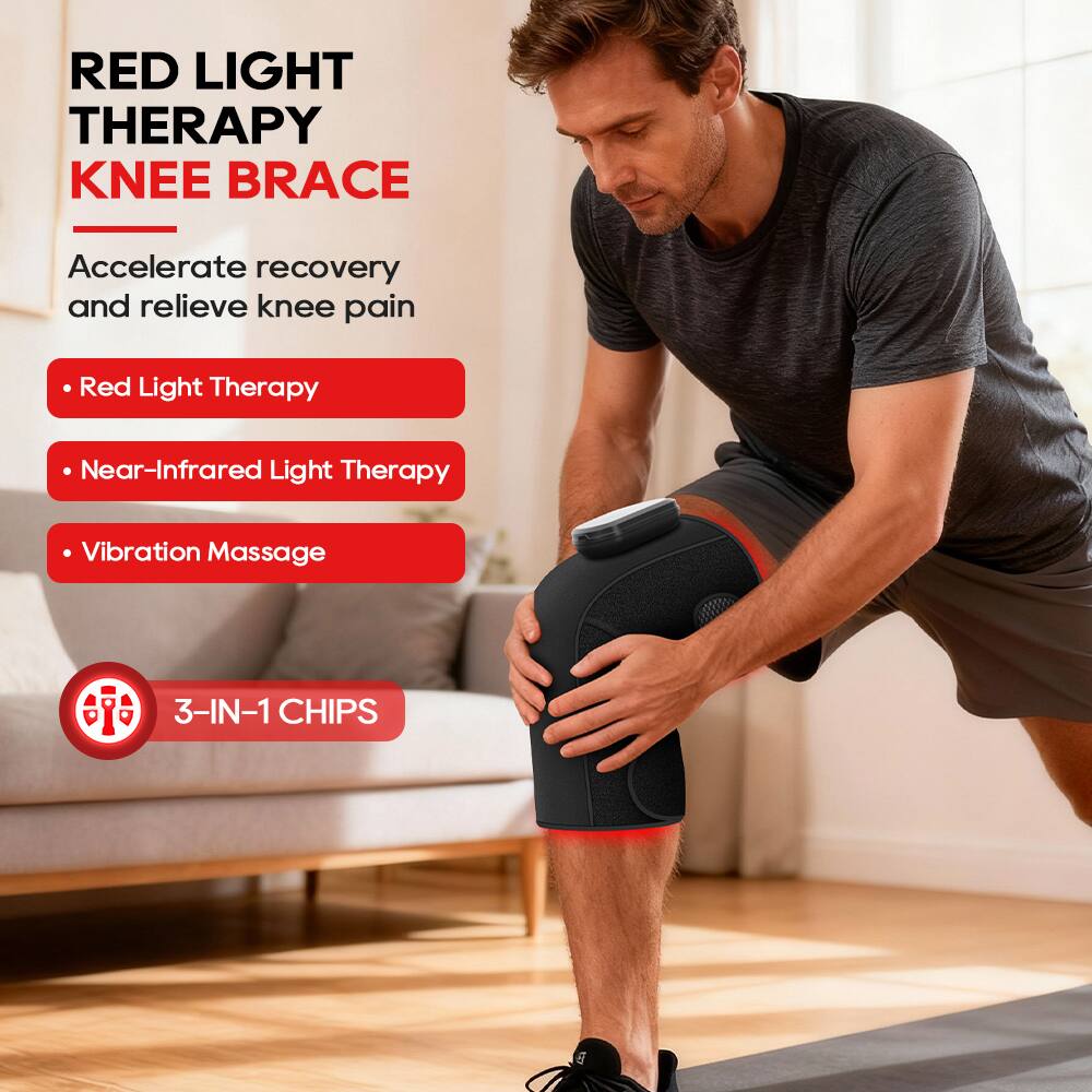 RED LIGHT THERAPY KNEE BRACE

Accelerate recovery and relieve knee pain

- Red Light Therapy
- Near-Infrared Light Therapy
- Vibration Massage

3-IN-1 CHIPS