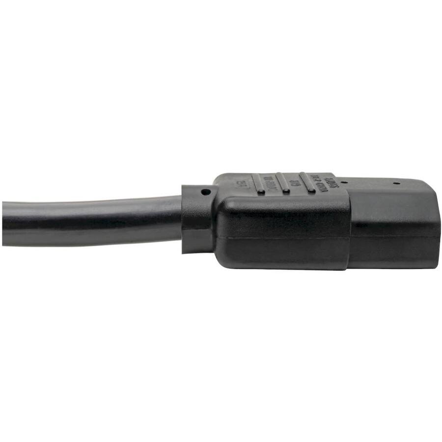 Alt View 3. Tripp Lite - Tripp Lite by Eaton Computer Power Cord NEMA 5-15P to C13 - Heavy-Duty 15A 125V 14 AWG 3 ft. (0.91 m) Black - For Server - Black.