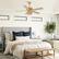 Back. Parrot Uncle - 52" BohoSand Gold Cage Ceiling Fan with Remote and Light Kit - Matte White.