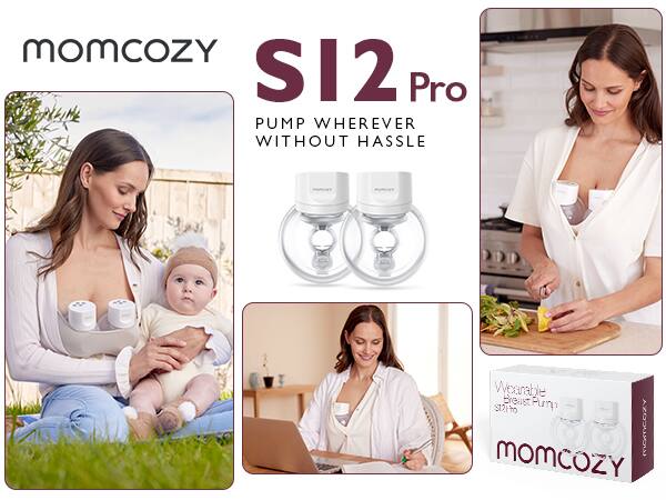 MOmcOZY SI2 Pro PUMP WHEREVER WITHOUT HASSLE Wearable Breast Purm ST2 of momcozy mOMcOZY