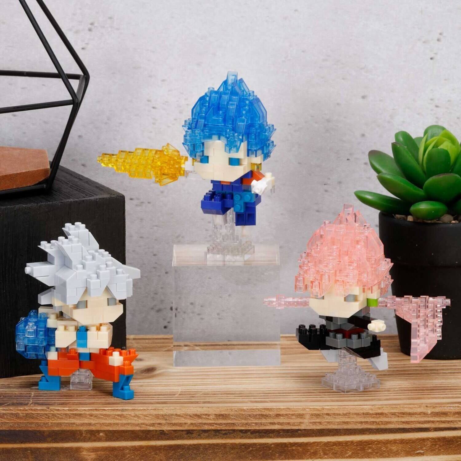 Alt View 4. Bandai - Nanoblock - Dragon Ball Super - Character Collection - Goku Black Super Saiyan Rose Building Kit   - COLLECTIBLES - Multicolor.