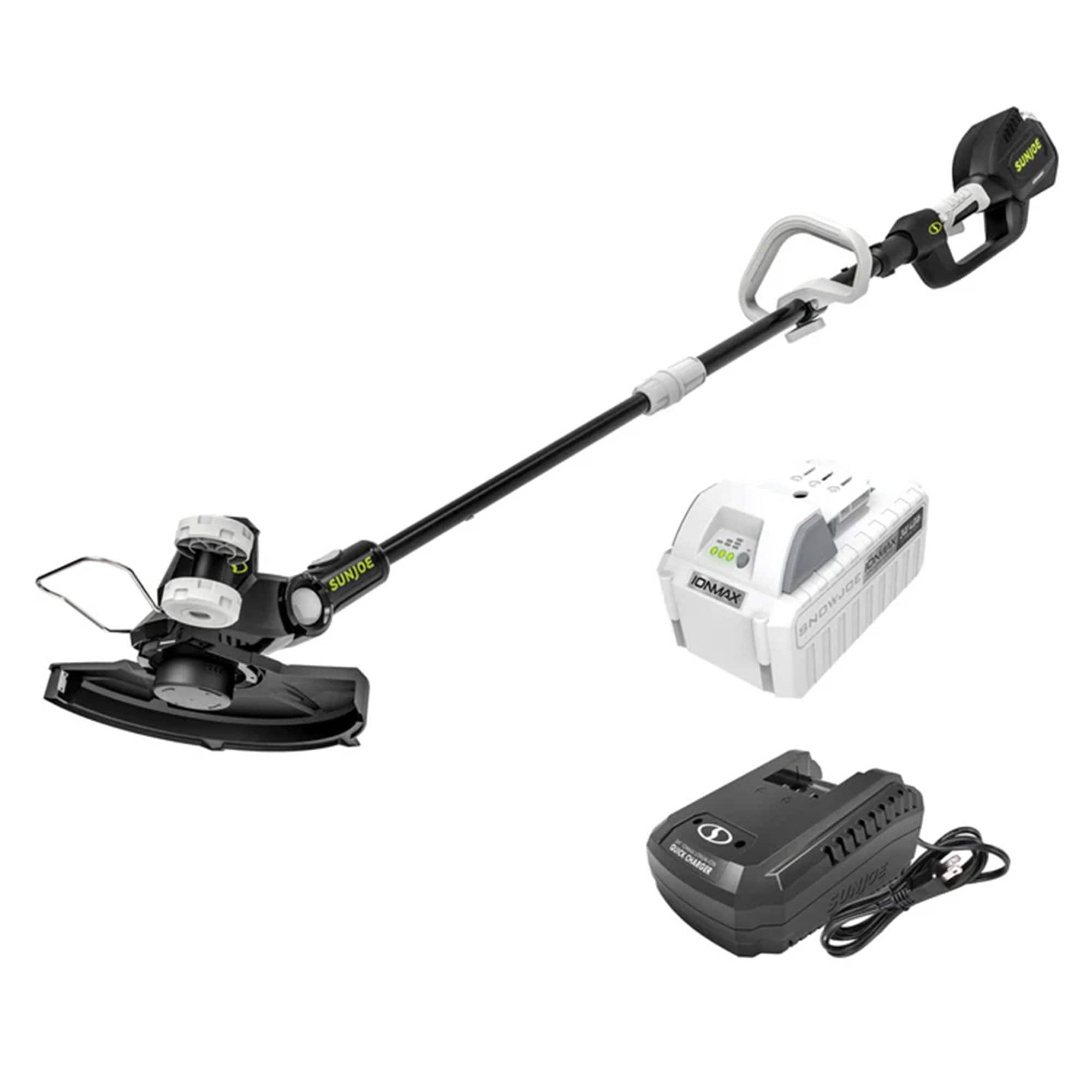 Sun Joe - 24V 12" Multi-Angle Head Cordless Dual Line String Trimmer Kit, 24V-ST14 - Black