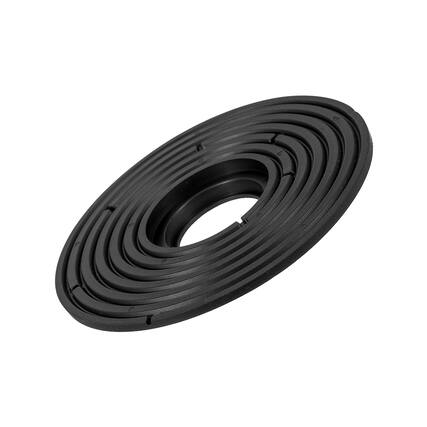 Front. Unique Bargains - Floor Drain Reducer Silicone Adaptor, Floor Drain Cover for 1.8-5.4" Hole for Pipes Tubes Bathroom/Kitchen - Black.