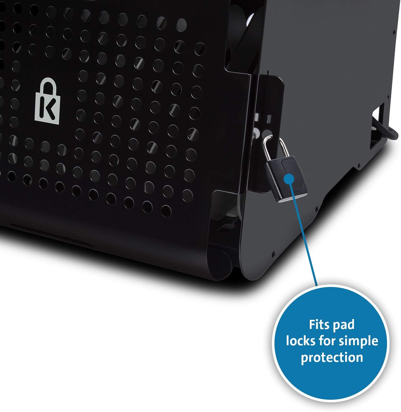 Fits pad locks for simple protection
