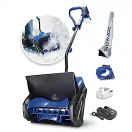 Snow Joe - 24-Volt iON+ 13-Inch Single Stage Cordless Snow Shovel with Ice Dozer (1 x 4Ah Battery and 1 x Charger) - Blue