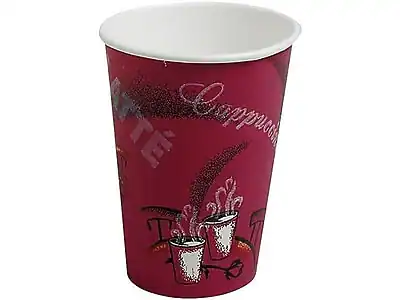 Front. Solo - Bistro Hot Cups, 12 Oz., 300/Carton - Multicolor.