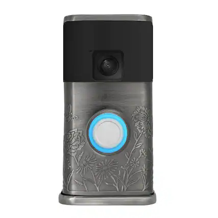 Front. Michael Healy - Garden Video Doorbell Cover (Ring Battery Doorbell 2024 Release) - Antique Pewter.