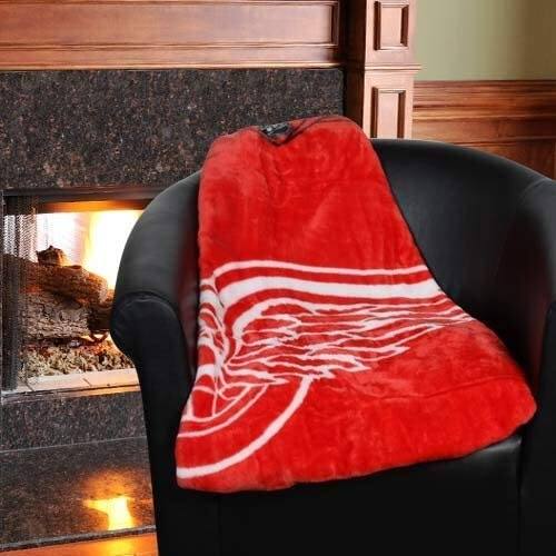 Alt View 1. Northwest - Detroit Red Wings 50x60 inch Jersey Design Royal Plush Raschel Blanket Throw - Multi.