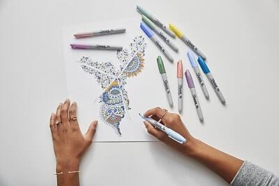 Alt View 7. Sharpie - Sharpie Mystic Gems Permanent Markers, Fine Tip, Assorted, 24/Pack (2136727).