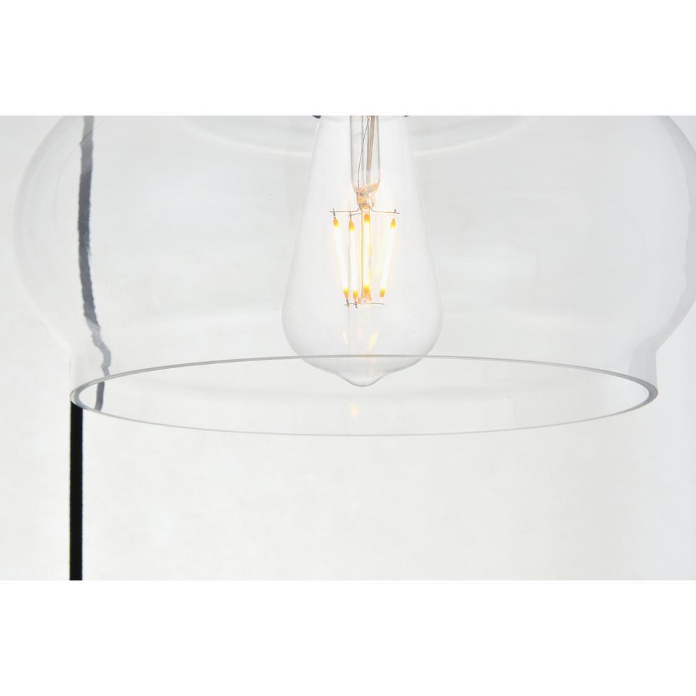 Alt View 1. Living District - Destry 3 Lights Chrome Pendant With Clear Glass - Chrome And Clear.