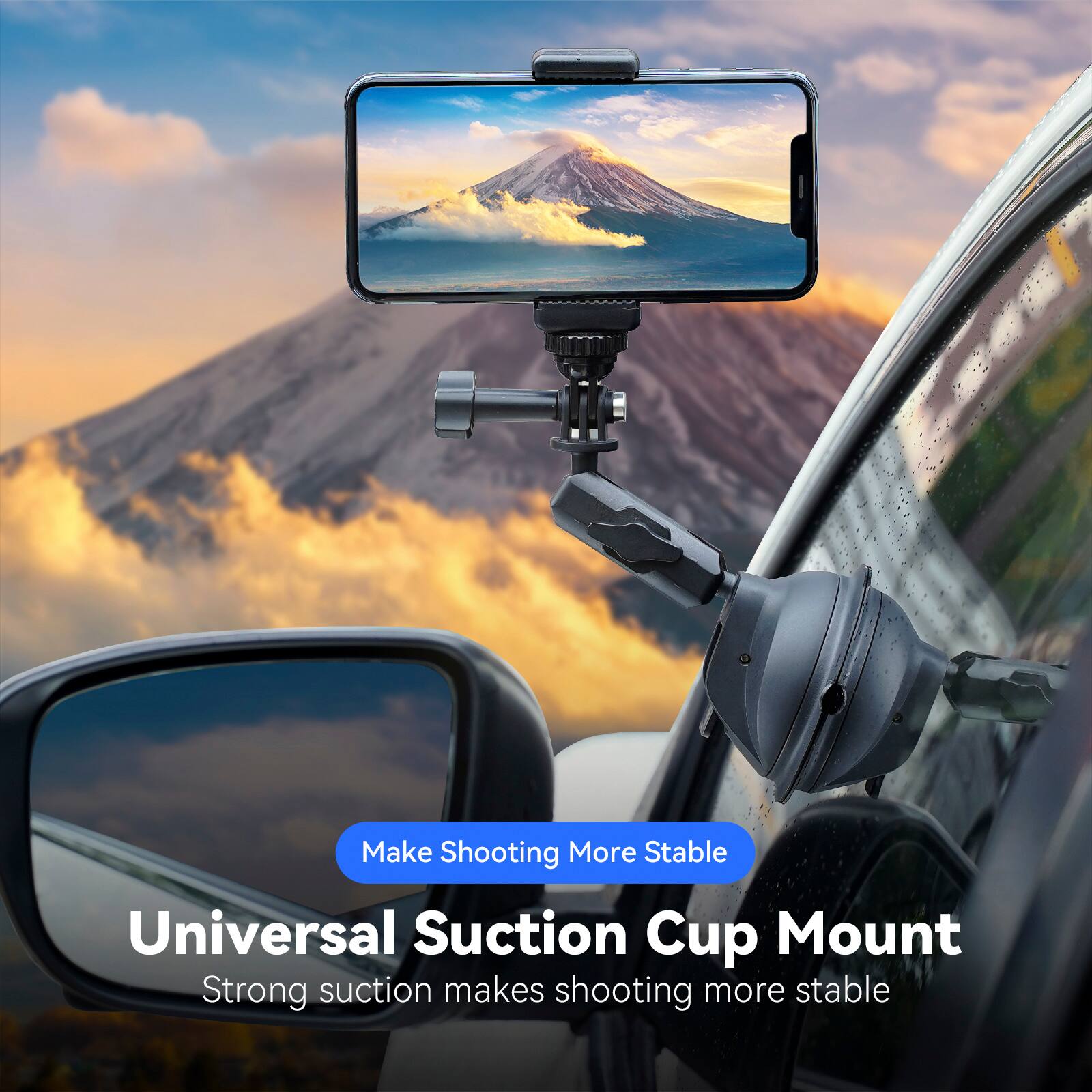 Make Shooting More Stable

Universal Suction Cup Mount

Strong suction makes shooting more stable