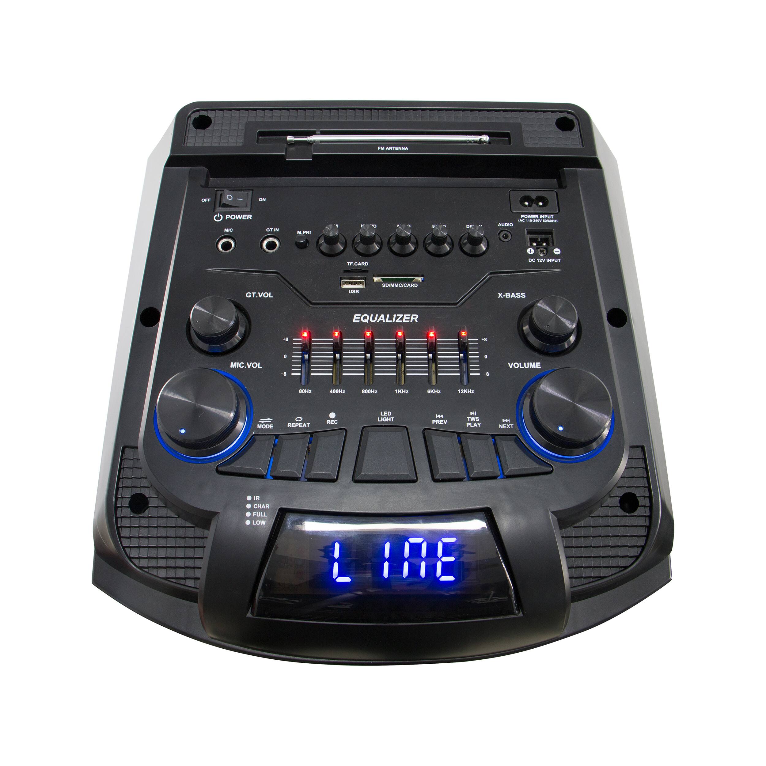 - I - L POWER - - - - -- . - - . 1  - - -- - ACM - - - -- - GT.VOL - SUMBUCARD X-BASS EQUALIZER -4 a . - MIC VOIL -  . .  - -. VOLUME - - - 18 -  - d REPEAT - LEB LIKAIT - PRV - Fars PLAY . SEAI - GRAR FUALL LO L 18E