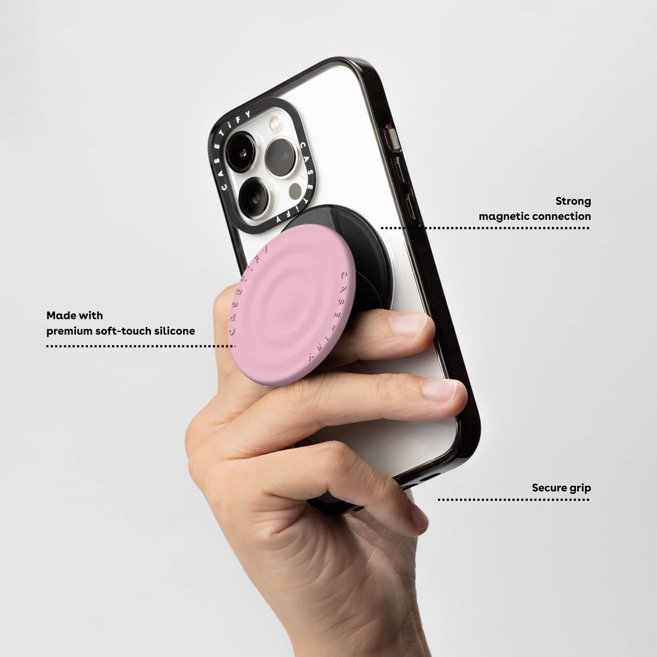 - Made with premium soft-touch silicone
- Strong magnetic connection
- Secure grip