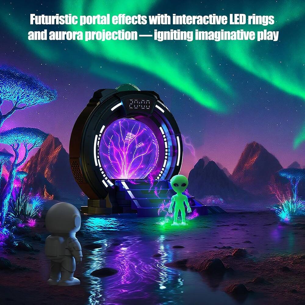 Futuristic portal effects with interactive LED rings and aurora projection — igniting imaginative play