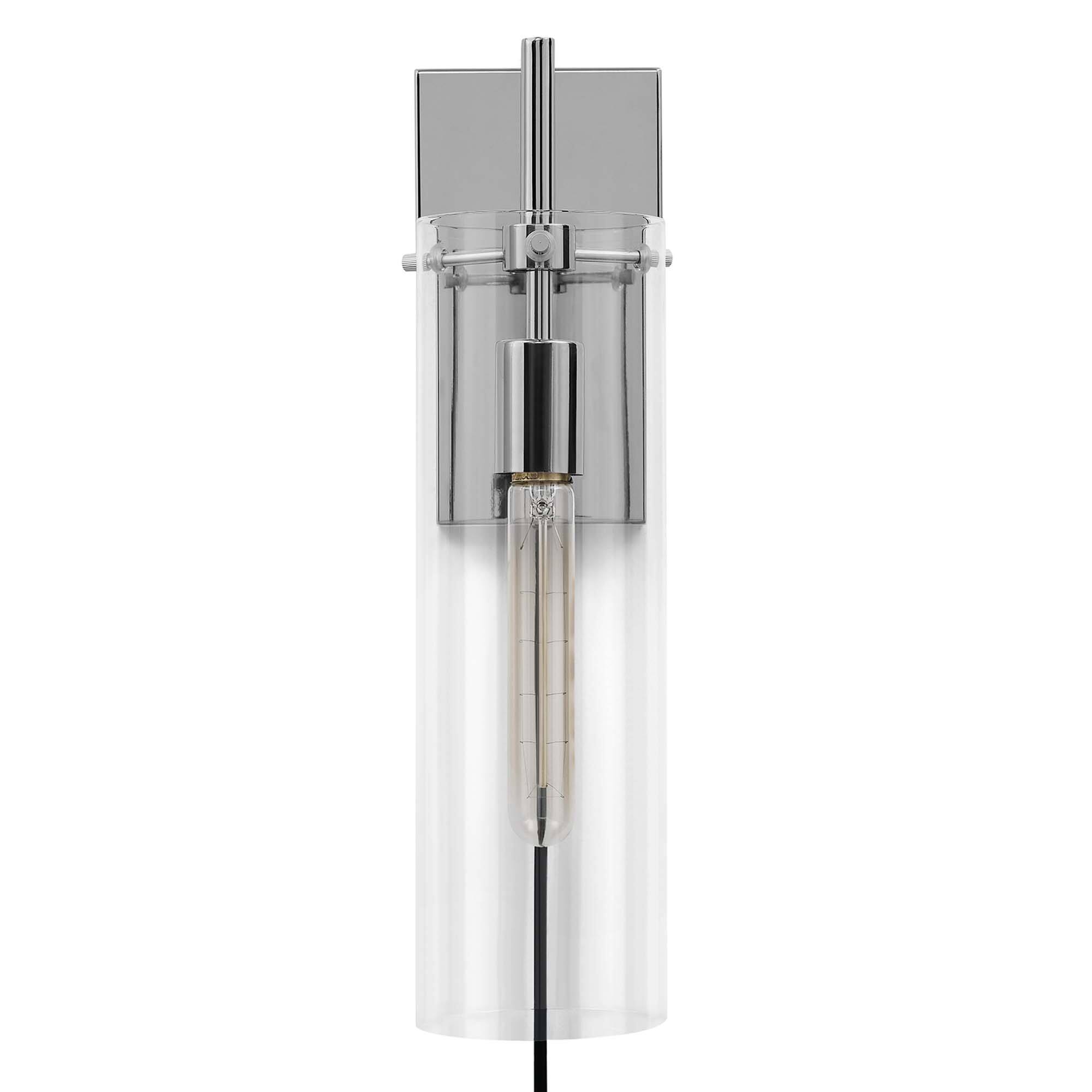 Alt View 5. Modway - Skylark Wall Sconce by Modway - Clear Polished Nickel.