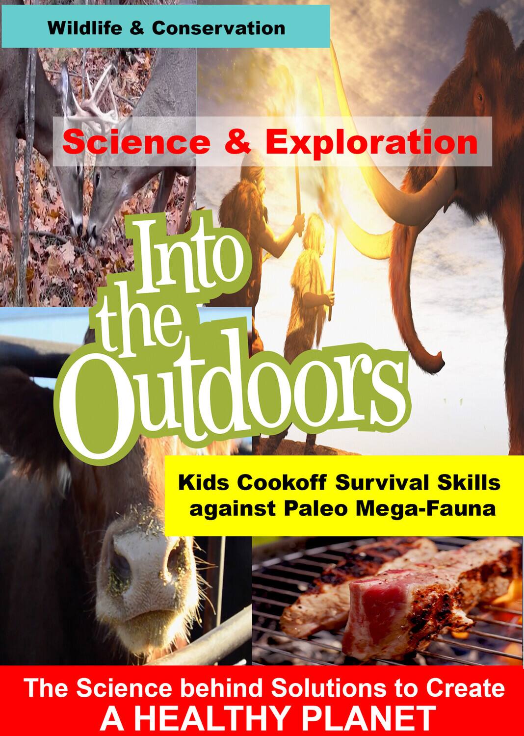 Front. Kids Cookoff Survival Skills against Paleo Mega-Fauna   - DVD.
