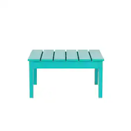 WestinTrends - Ashore Outdoor Patio Modern Adirondack Conversation Table - Turquoise