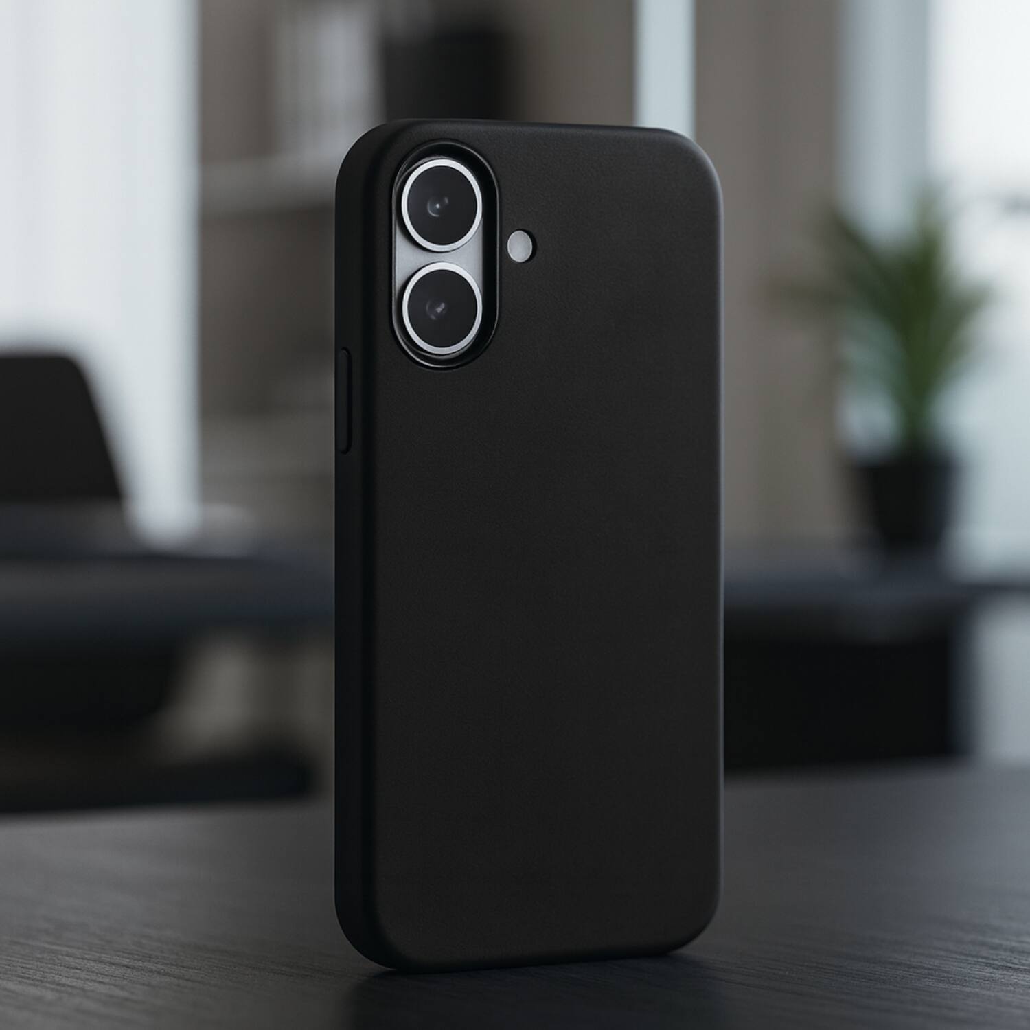 Back. SaharaCase - Apple iPhone 17 Vegan Leather Case | Compatible with Magsafe | Indy Series - Scorpion Black.