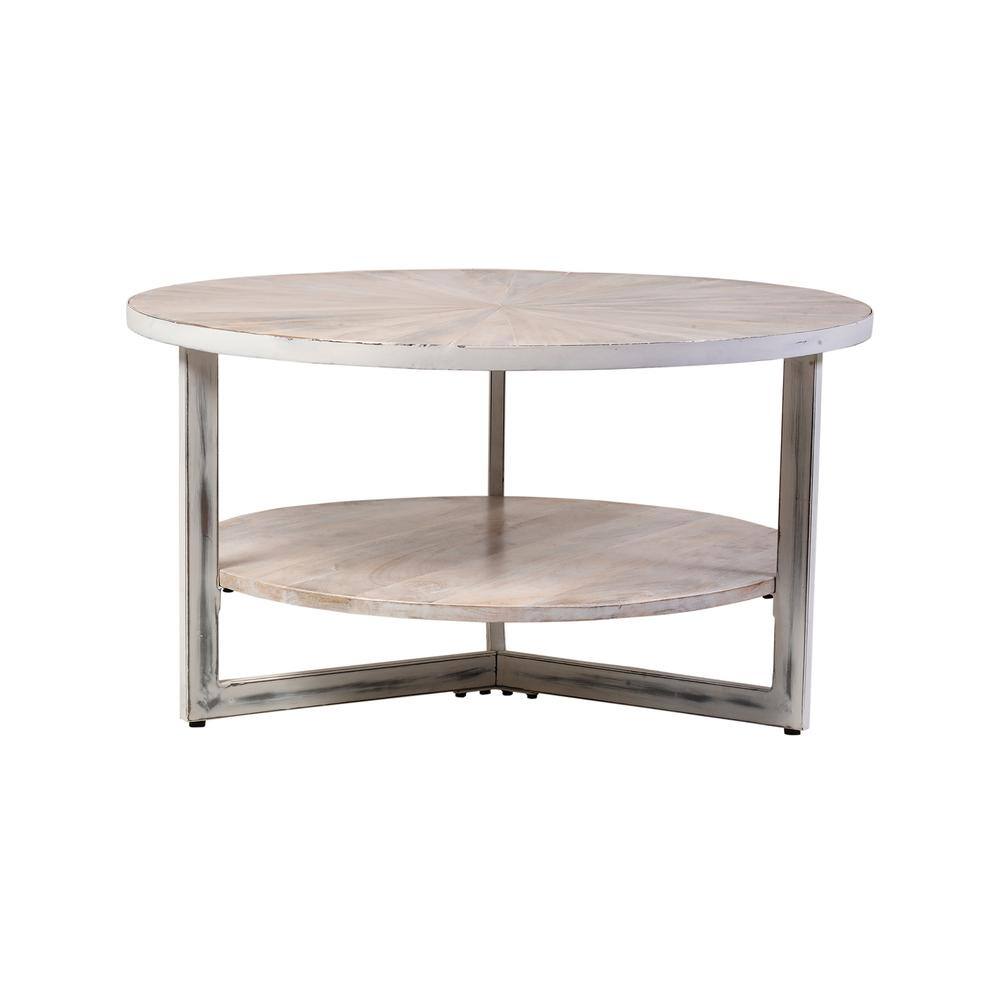 Alt View 5. Carolina Chair & Table - Chelsea Round Coffee Table - Whitewash - White.