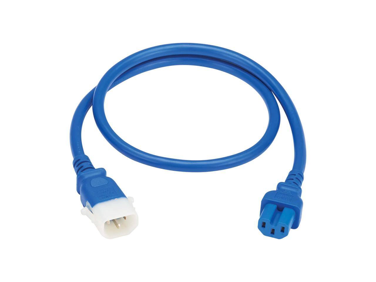 Alt View 1. Eaton - Eaton Tripp Lite Series 6ft PDU Power Cords C15 to P-Lock C14 Blue 6 Pack - Blue.