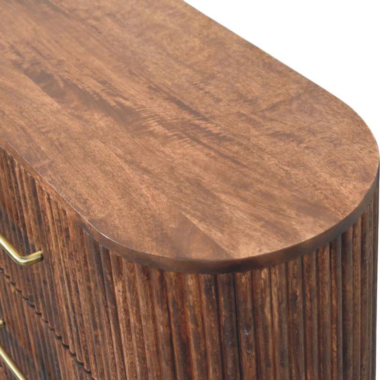 Alt View 1. Artisan Furniture - Artisan Furniture Solid Wood Roasted Almond Ridgefront Chest, 6 Drawer, Brown - Brown.