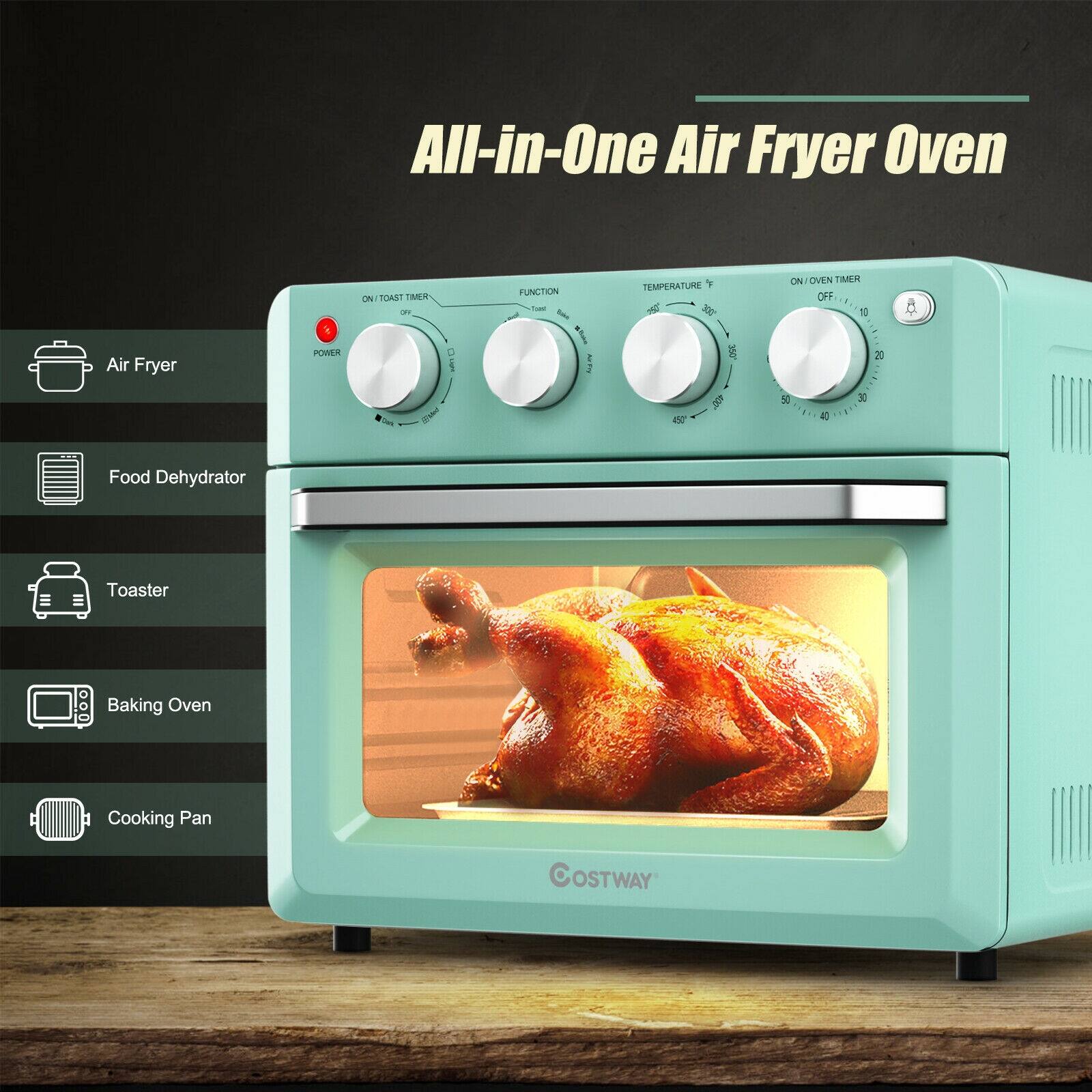 All-in-One Air Fryer Oven

- Air Fryer
- Food Dehydrator
- Toaster
- Baking Oven
- Cooking Pan

COSTWAY