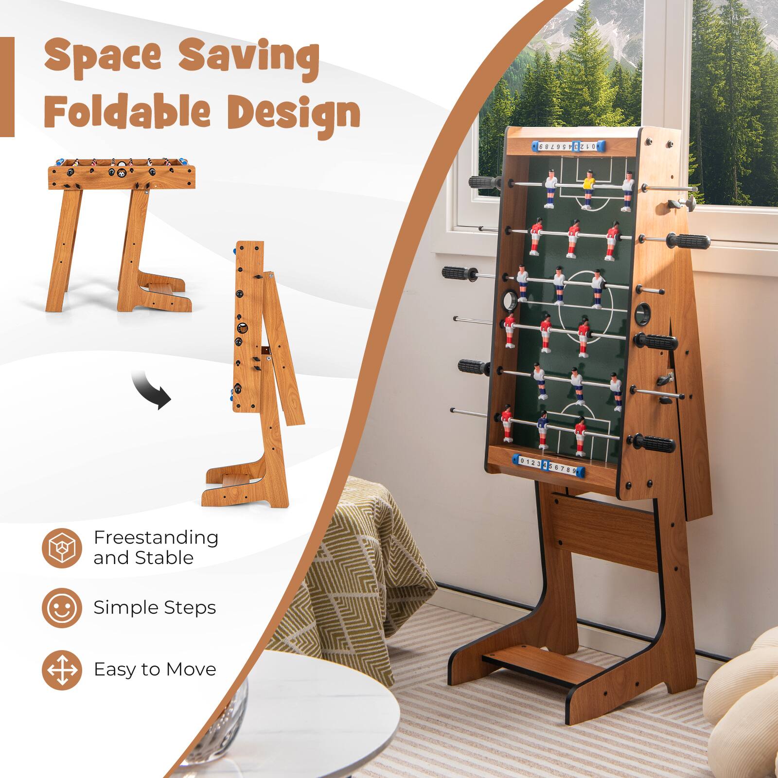 Space Saving | Foldable Design | Freestanding and Stable | Simple Steps | Easy to Move