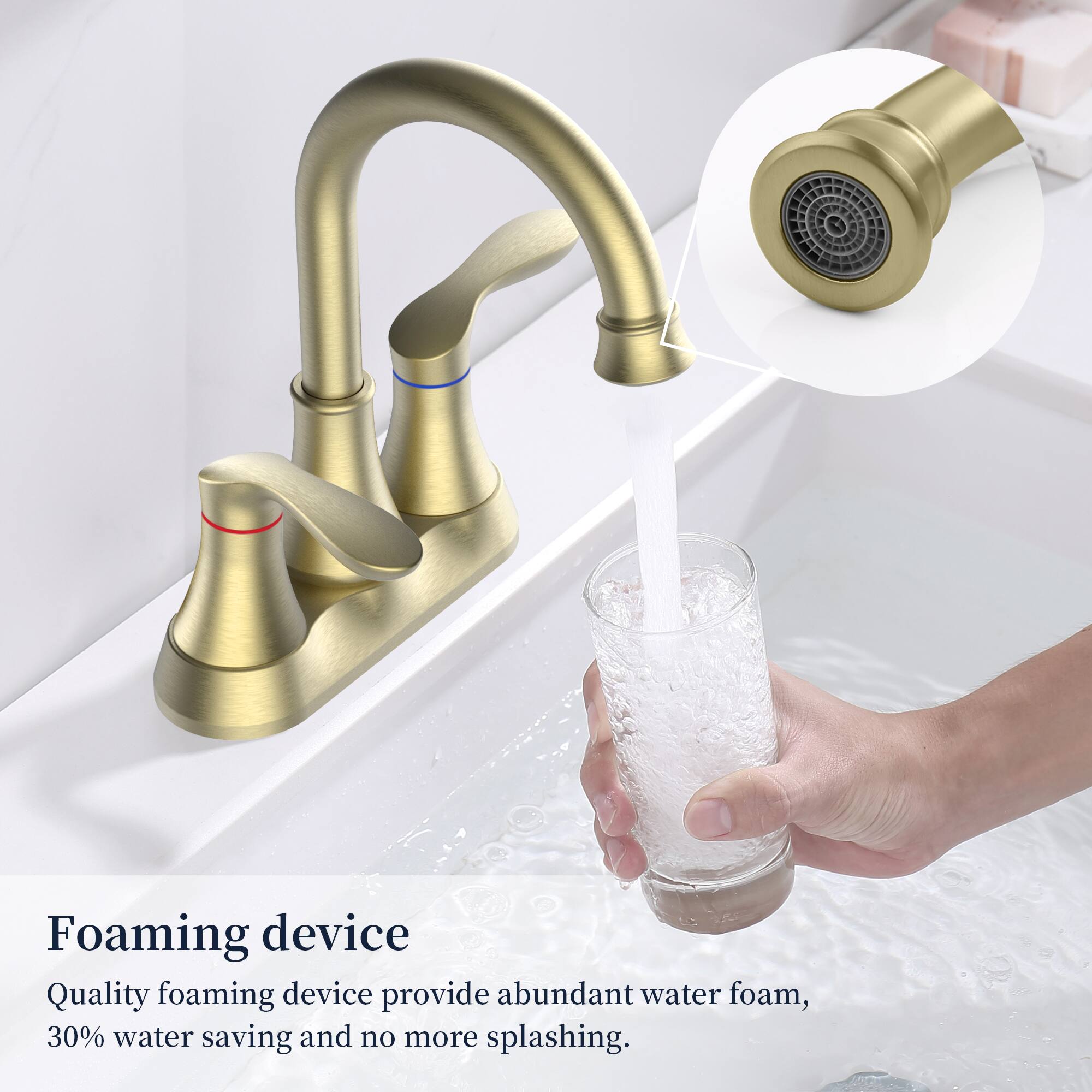 Foaming device

Quality foaming device provides abundant water foam, 30% water saving and no more splashing.