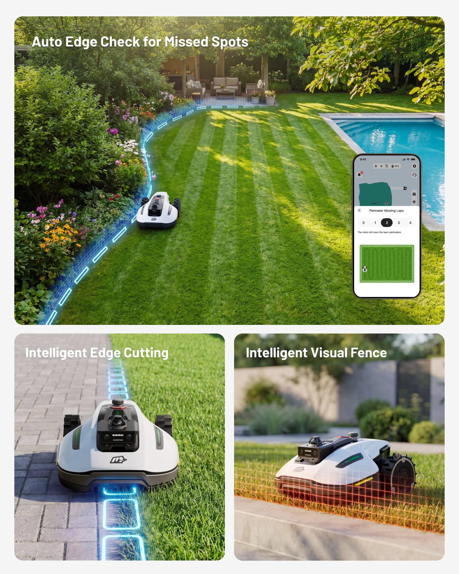 Auto Edge Check for Missed Spots

Intelligent Edge Cutting

Intelligent Visual Fence