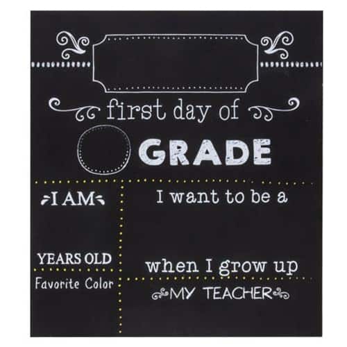 BreeBe - Gradeschool Milestones Chalkboard - Black