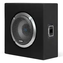 Alpine - S2-SB8-DT 8" S-Series Preloaded Subwoofer Enclosure - Black