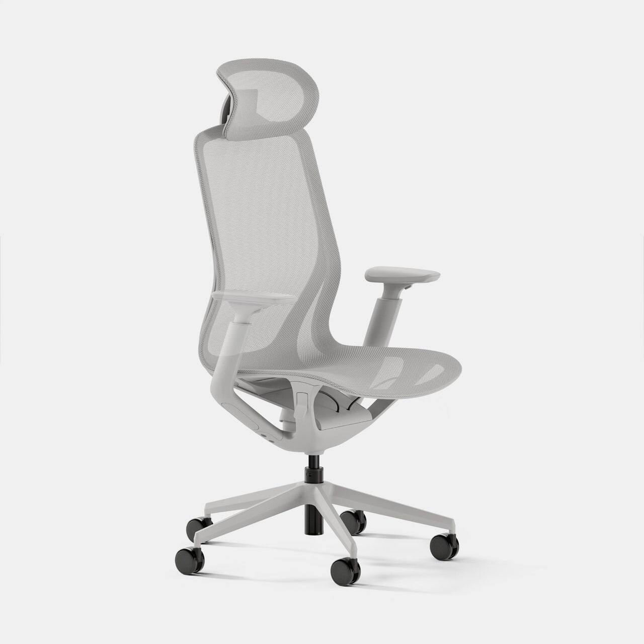 Angle. Branch Furniture - Aire Chair – Sleek, Lightweight Ergonomic Design with Full Adjustability & Breathable Comfort - Vapor.