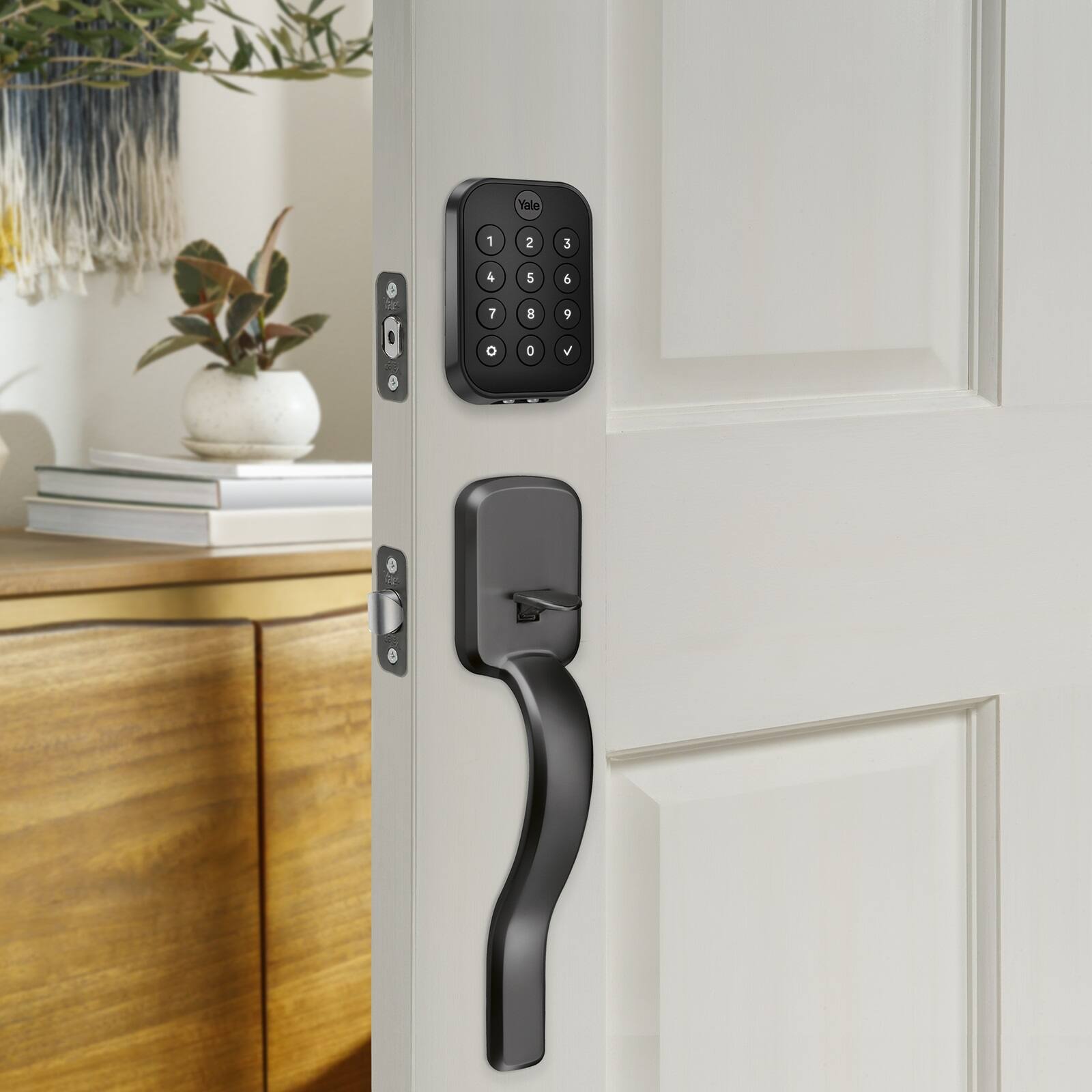 Alt View 15. Yale - Assure Lock 2 - Smart Lock Keyless Wi-Fi Deadbolt with Push Button Keypad Access - Black Suede.