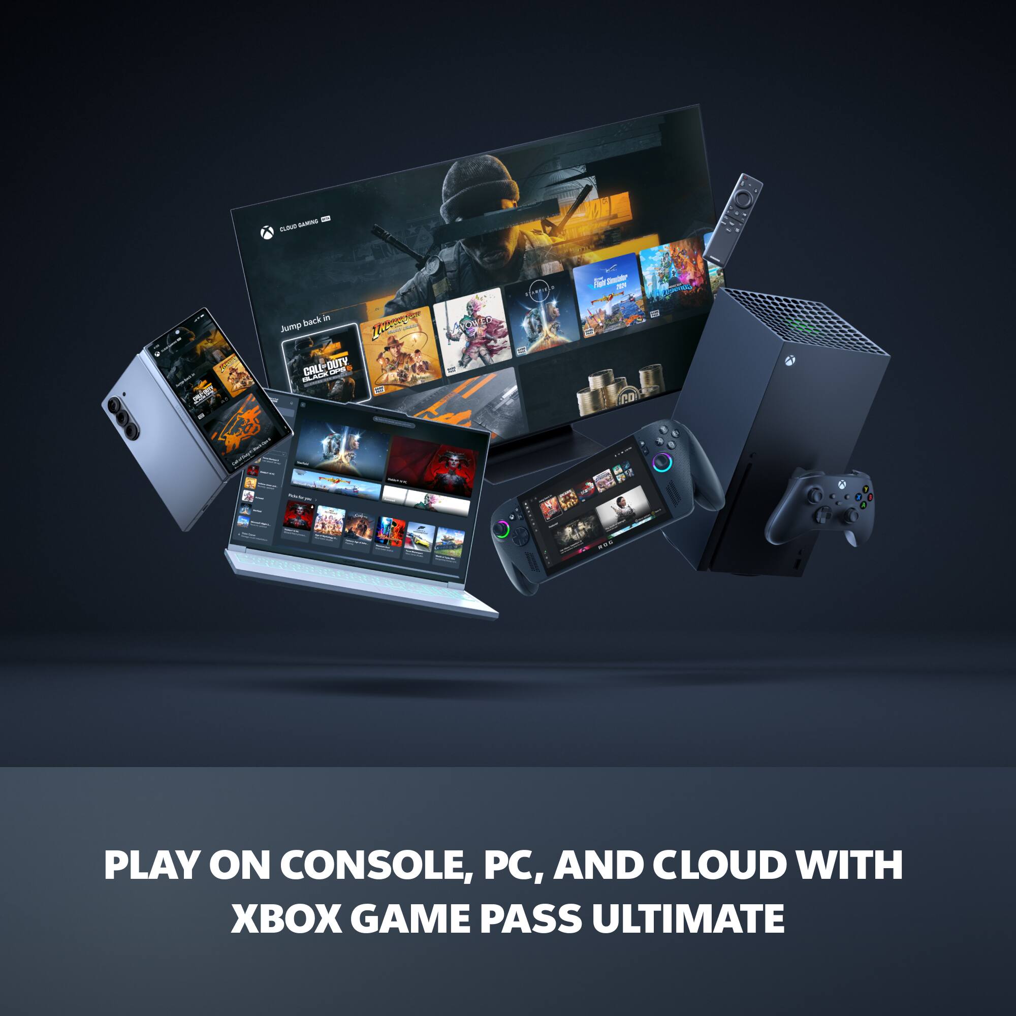 PLAY ON CONSOLE, PC, AND CLOUD WITH XBOX GAME PASS ULTIMATE