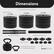Dimensions
Easy Transport • Easy to Store
Weight Plates
4 x 4 lbs
4 x 5 lbs
4 x 6 lbs
Dumbbell Handle x 2
Barbell Connector x 1
Collar Lock x 5
Kettlebell Base with Rod & 2 x Kettlebell Handles
Weight: 60 lbs