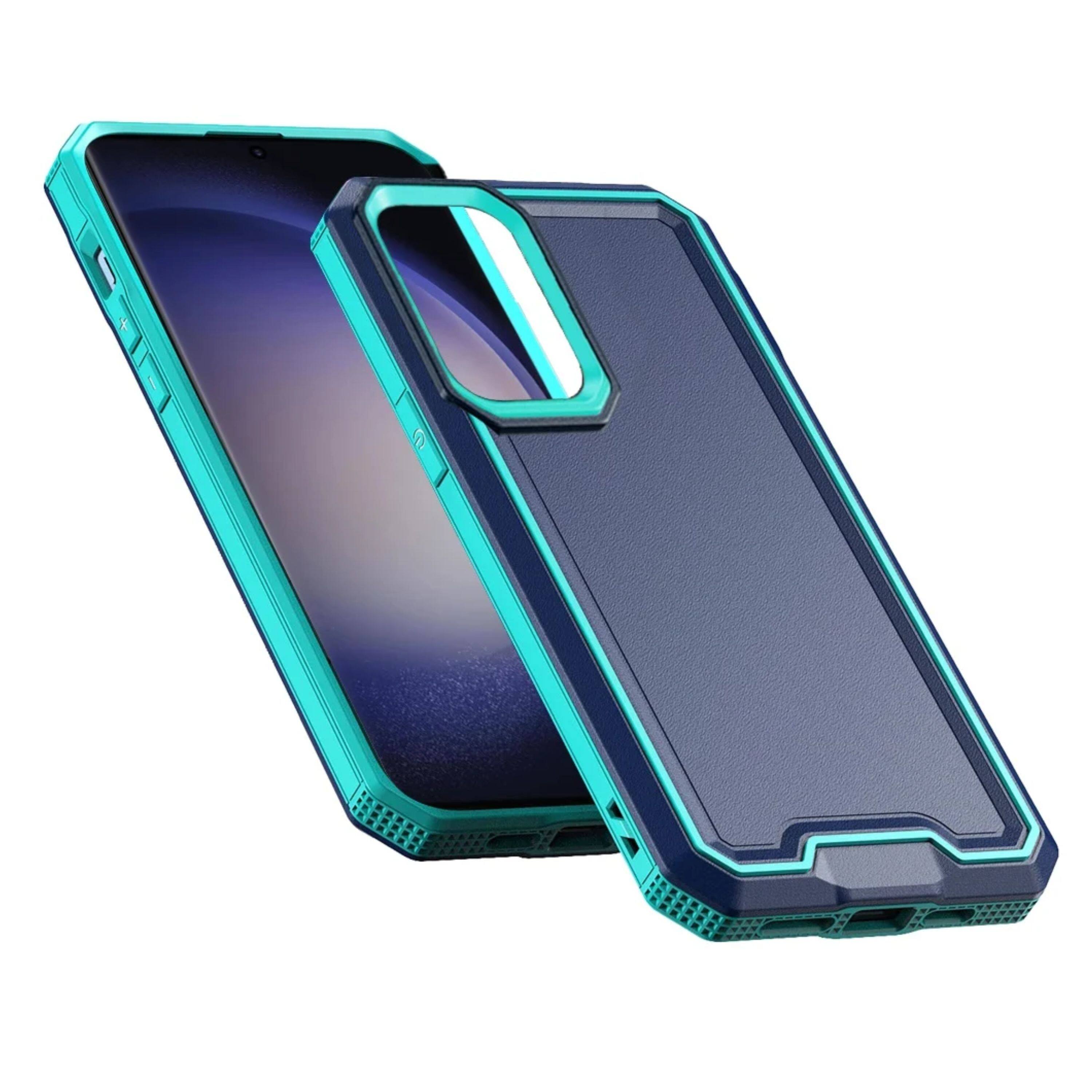 Angle. Kitcheniva - Shockproof Strong Fused Phone Case For Samsung Galaxy S24 Blue - Blue.