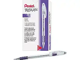 Pentel - R.S.V.P. Ballpoint Pens, Fine Point, Dozen - Purple Ink