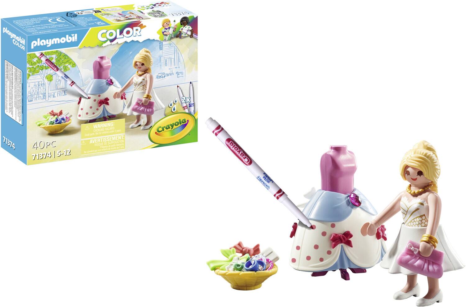 playmobil COLOR COLOR a 006 I a 71374 40PC PC 71374 | 5-12 WARNING: HAZR CHOKING under A PEES Do 1 D Snal M AVERTISSEMENT: OE SUFFOCATION RISQUE a atb nors Pohentr moi 0a. a eb a convret a an D 2x B Crayola !! Crayola MASHABLE HI