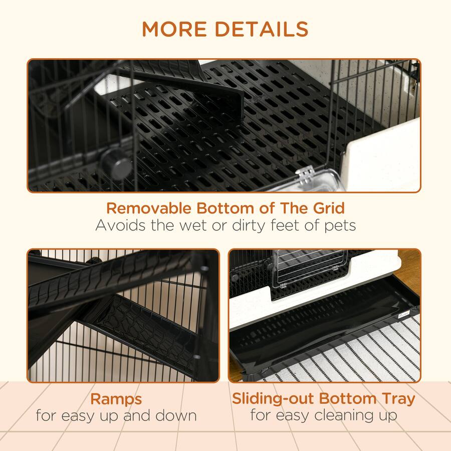 Rolling Rabbit Cages Pawhut 6 tier Platform Rolling Small Animal Rabbit Cage for Hamsters ...