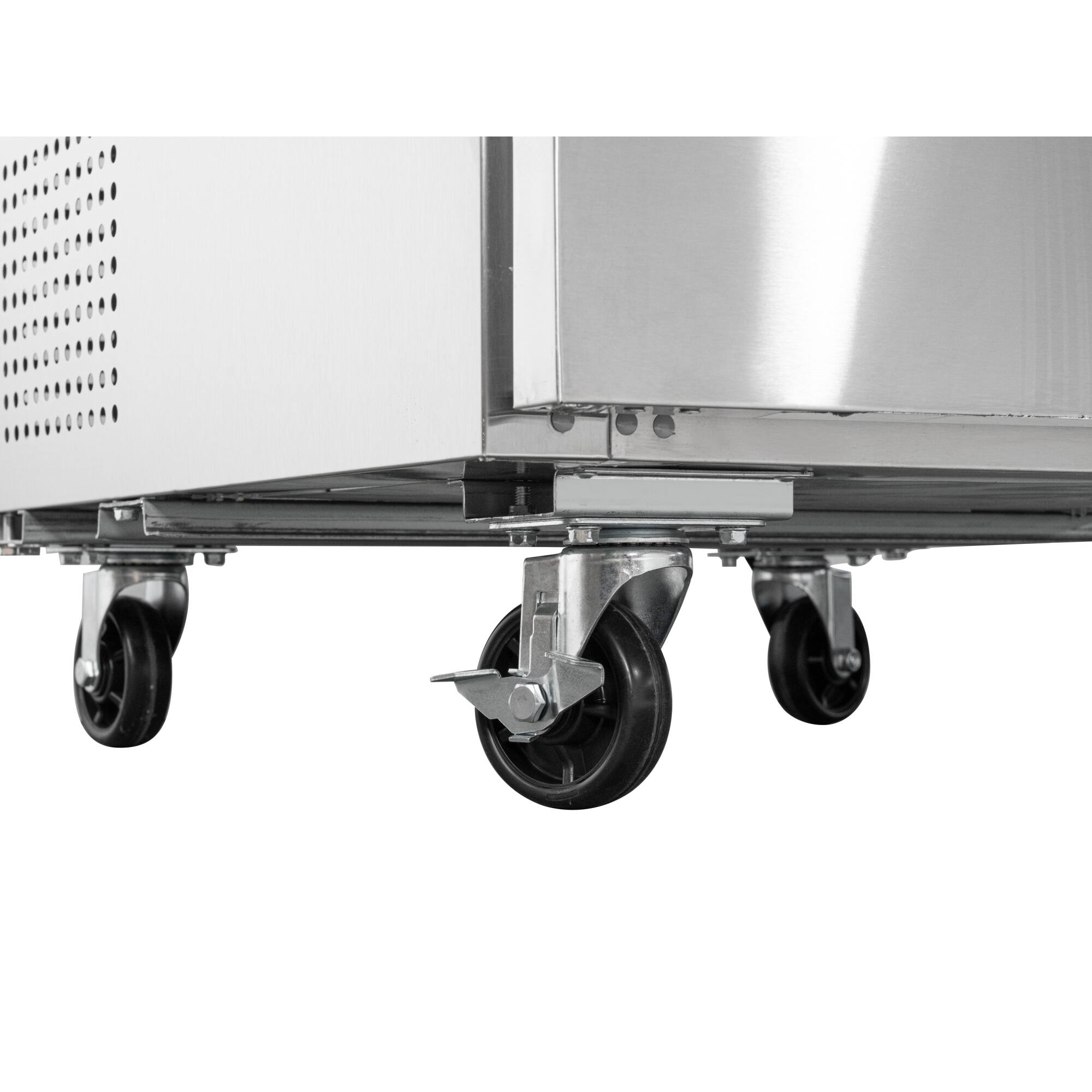 Alt View 6. Koolmore - 27 in. One-Door Commercial Undercounter Freezer in Stainless Steel with Casters, ETL Listed (KM-UCF-1DSS) - Stainless-Steel.