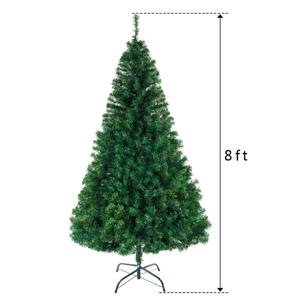 Alt View 1. VAVSEA - 8 ft Christmas Tree 1138 Branch Tips Unlit Xmas Tree with Stand, Realistic Holiday Pine Tree for Indoor Decor - Green.